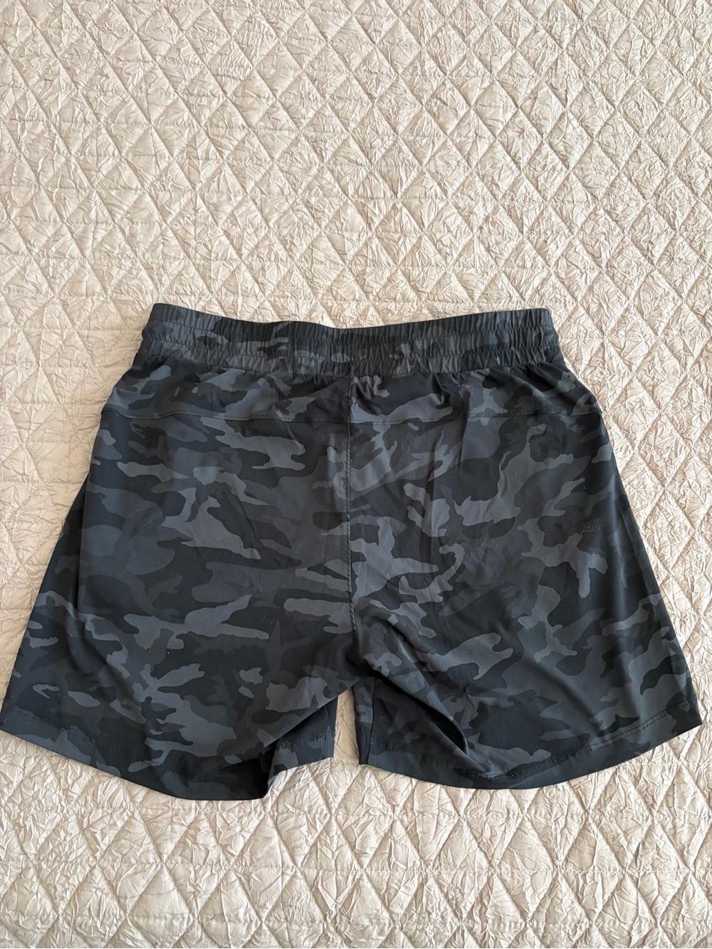 Tuff Athletics Black & Gray Camo Performance Shorts